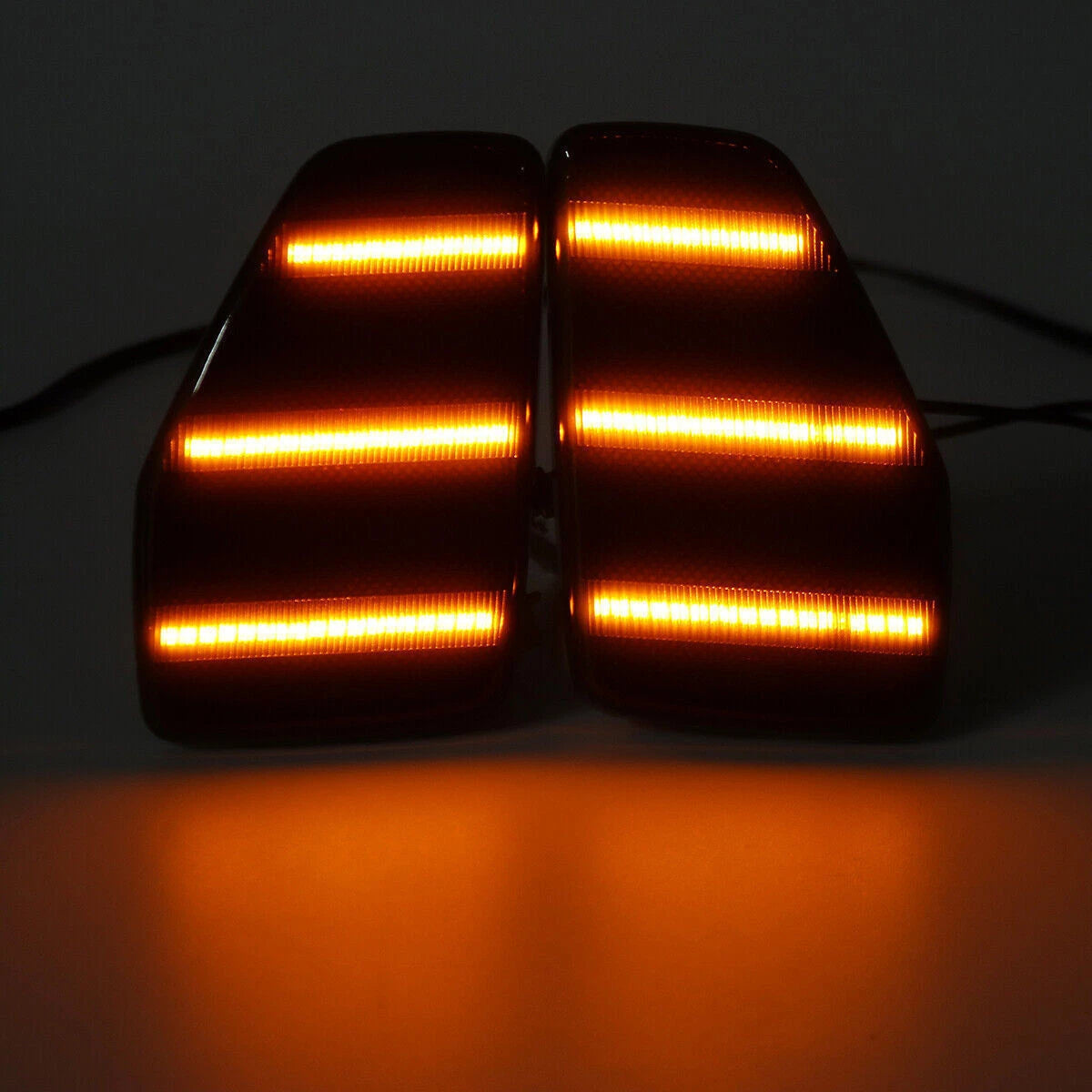 Smoked Front Fender Side Marker Reflector Lights for Hummer H3 H3T (2005–2010)