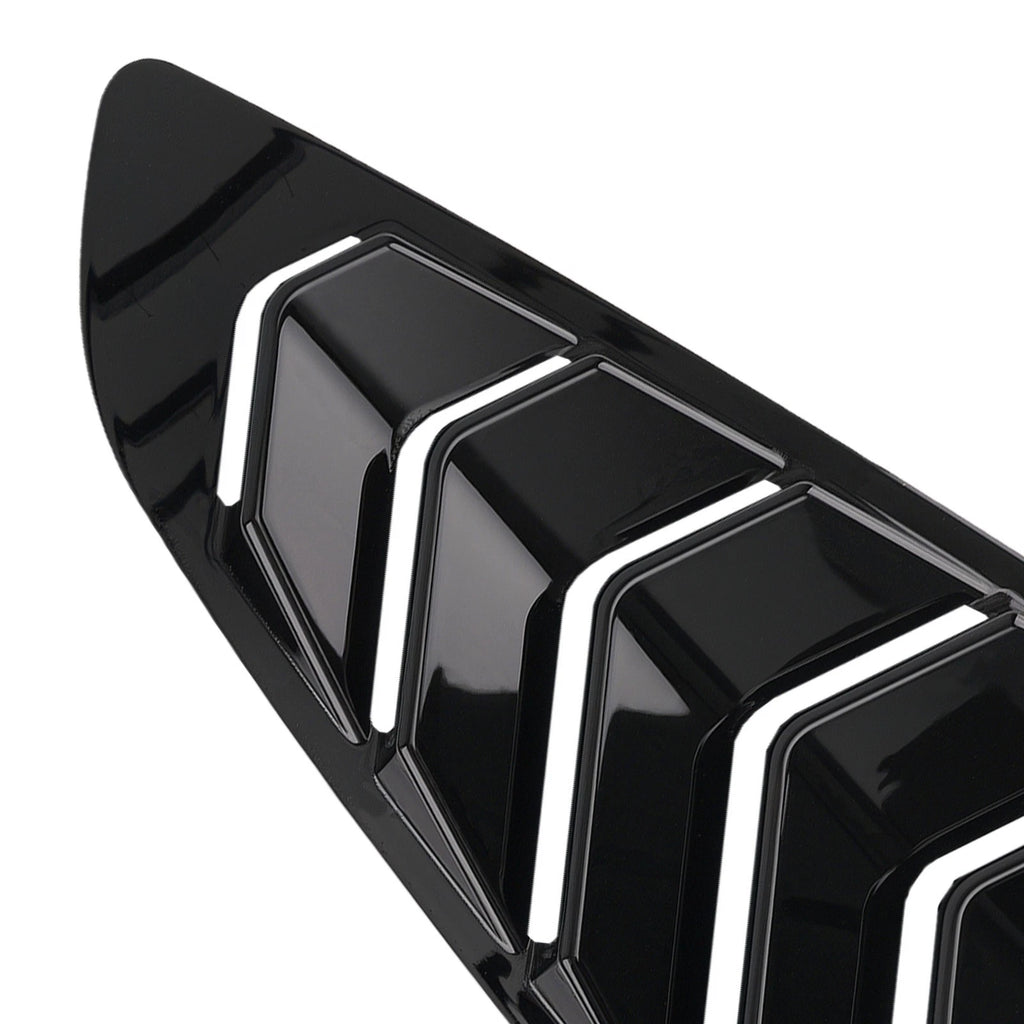 Painted Side Window Louvers for Ford Mustang Coupe (2015–2022) Gloss Black