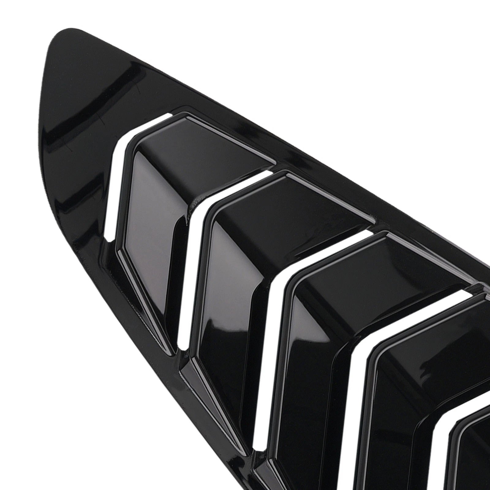 Painted Side Window Louvers for Ford Mustang Coupe (2015–2022) Gloss Black