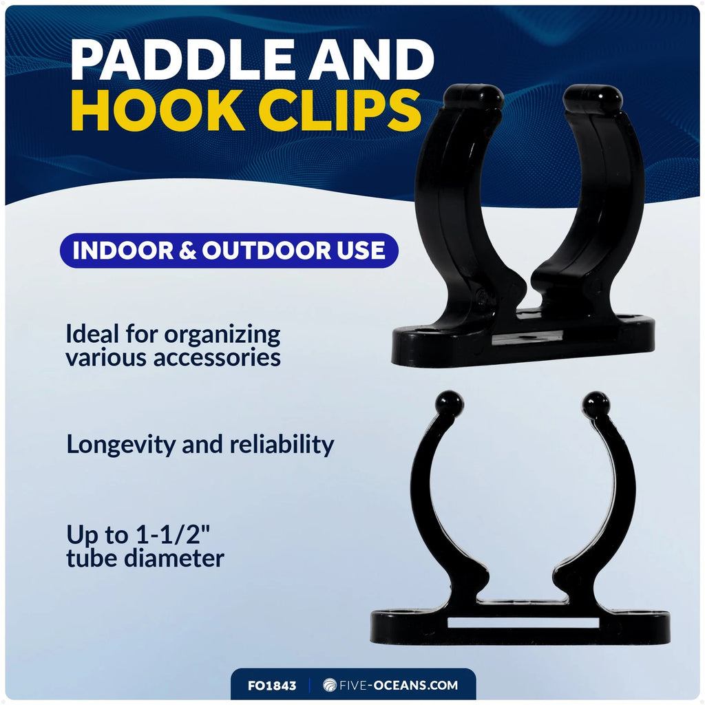 5X Boat Hook Holder Spring Clips for Marine (up to 1-1/2" Tube) FO1843