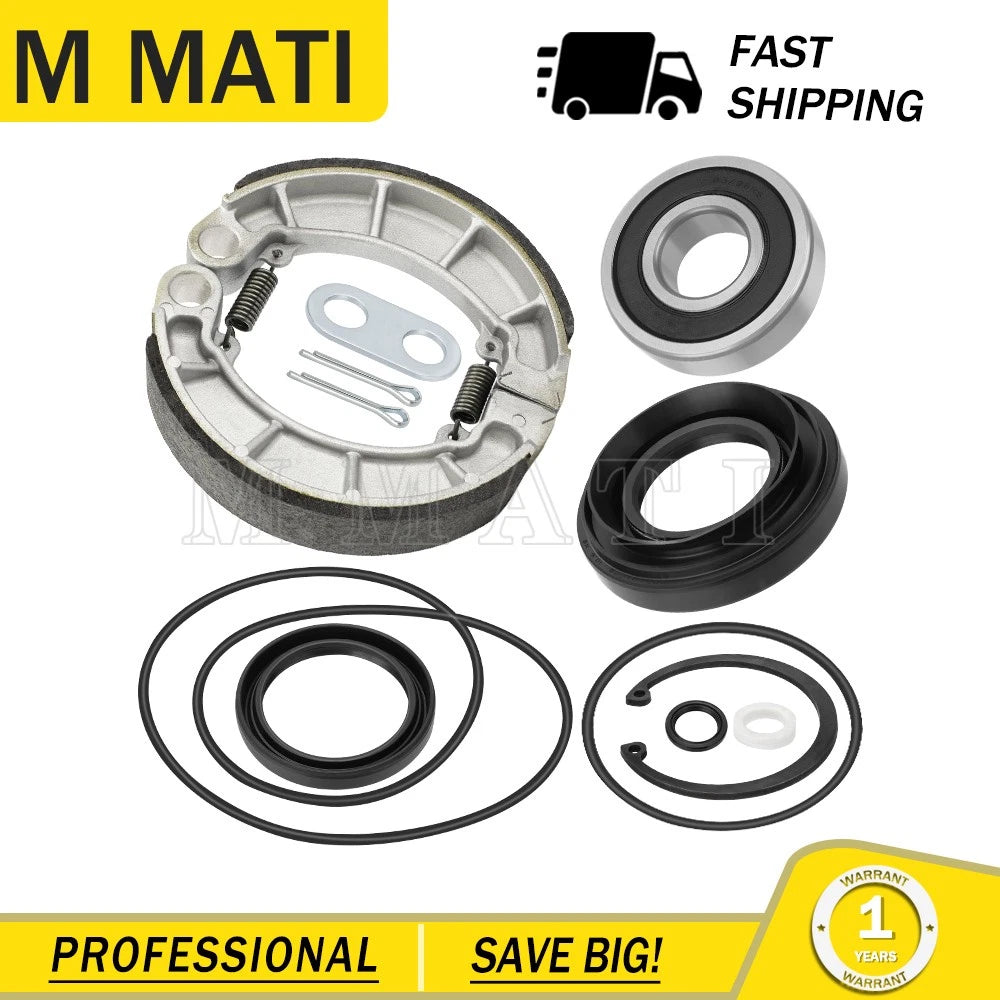 Rear Brake Drum Bearing Seals Shoes Kit for Honda Foreman 500 Rancher 420 (2014–2023)