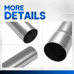 4" OD Universal Mild Steel Exhaust System Pipe 47" Length