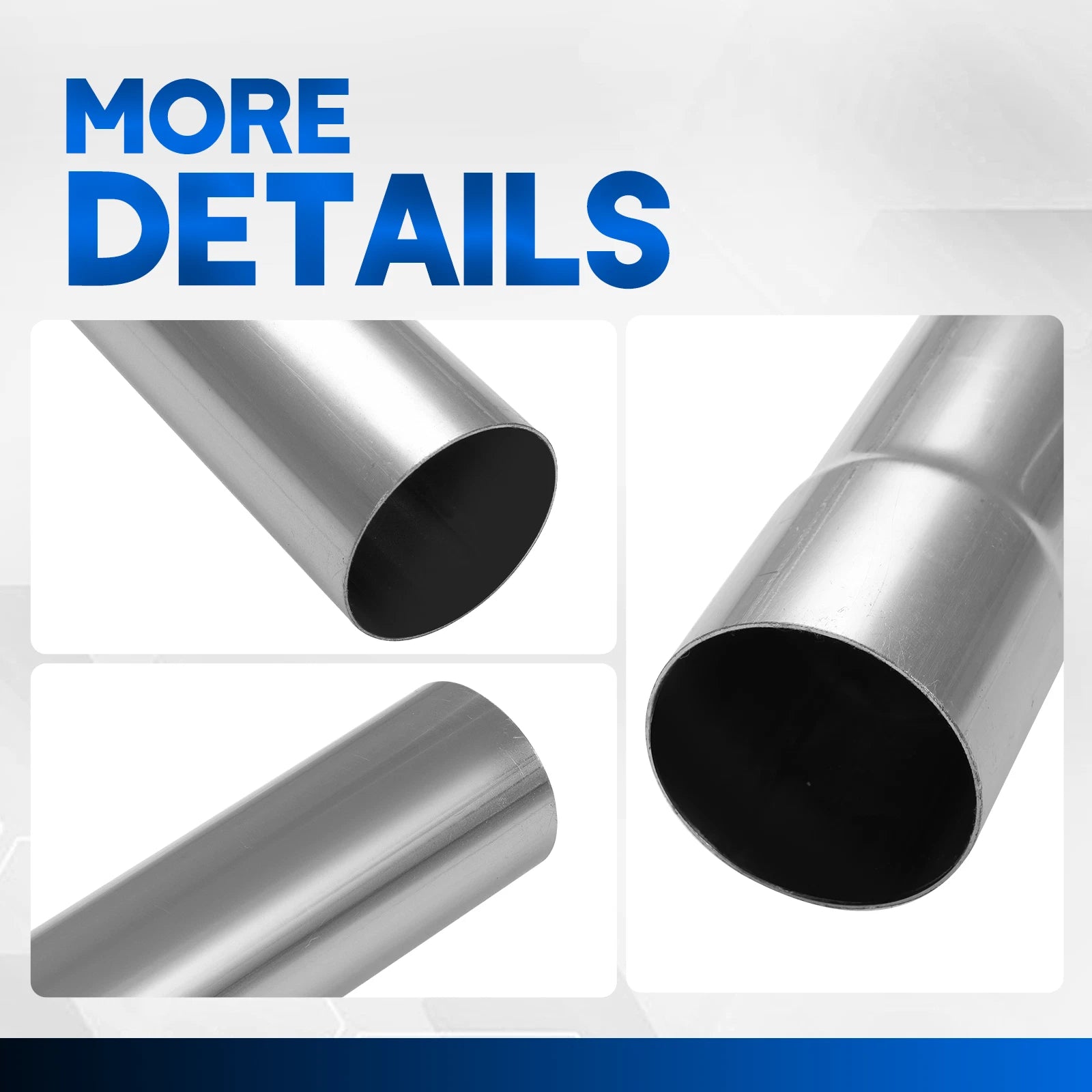 4" OD Universal Mild Steel Exhaust System Pipe 47" Length