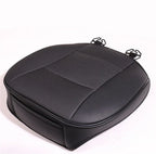 Black PU Leather Front Seat Cushion Pad Cover for Sedan Driver