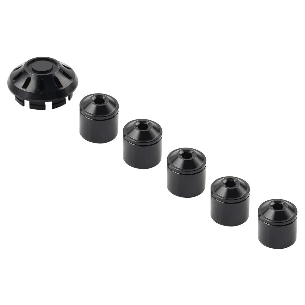 Black Front Hubcap Screw Wheel Cover for Vespa Primavera/Sprint 150 (13-21)
