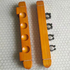 4 Slot Wall Mount Pool Cue Rack Holder - Black Red Yellow