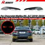 4in1 Smoked LED Rear Bumper Reflector Fog Lamp for Chevrolet Malibu (2019–2024)