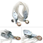 2 Ton 4000LB Hoist Pulley Block and Tackle Rope 65FT 7:1 Lifting