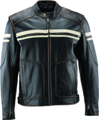Kuryakyn Hoodlum Vintage Leather Jacket for Motorcycle (Small)