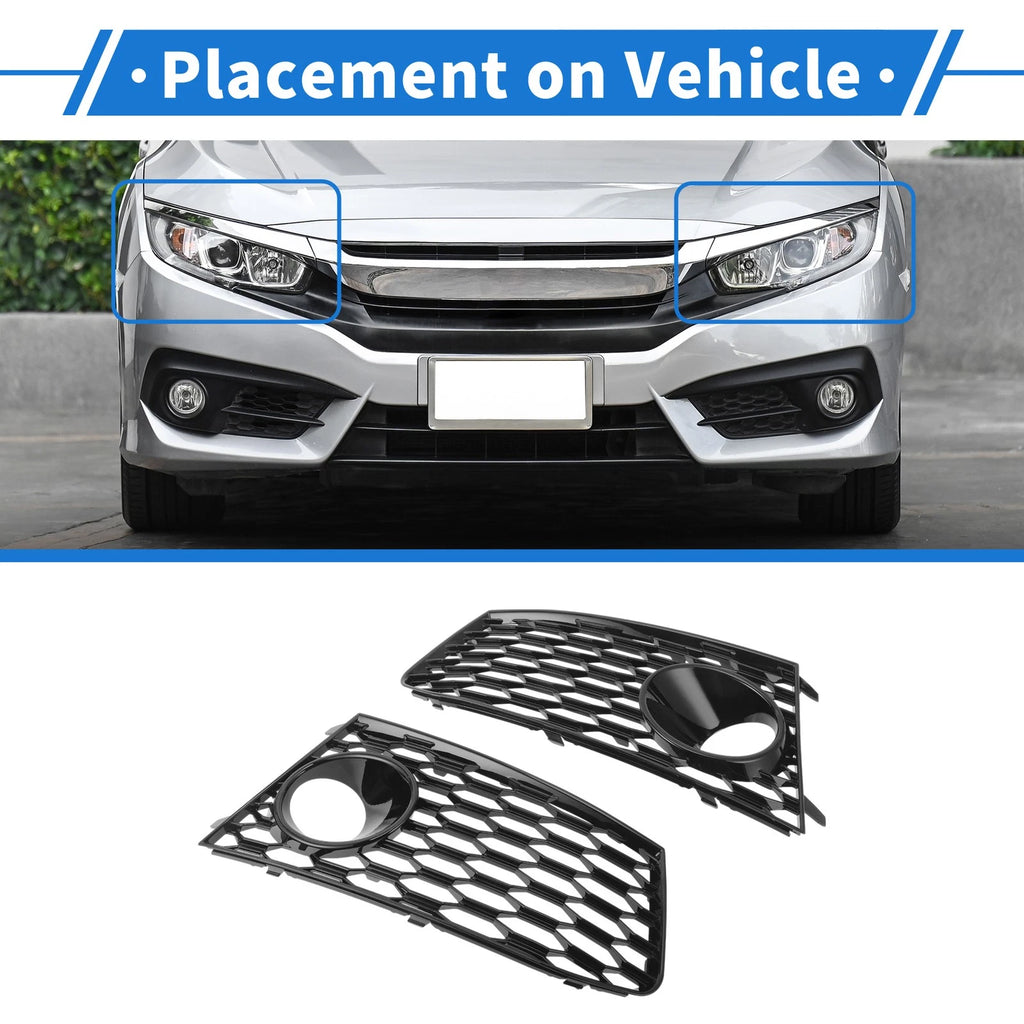 1 Pair Fog Light Grills for Audi RS7 (2014–2018) No. 4G8807681G