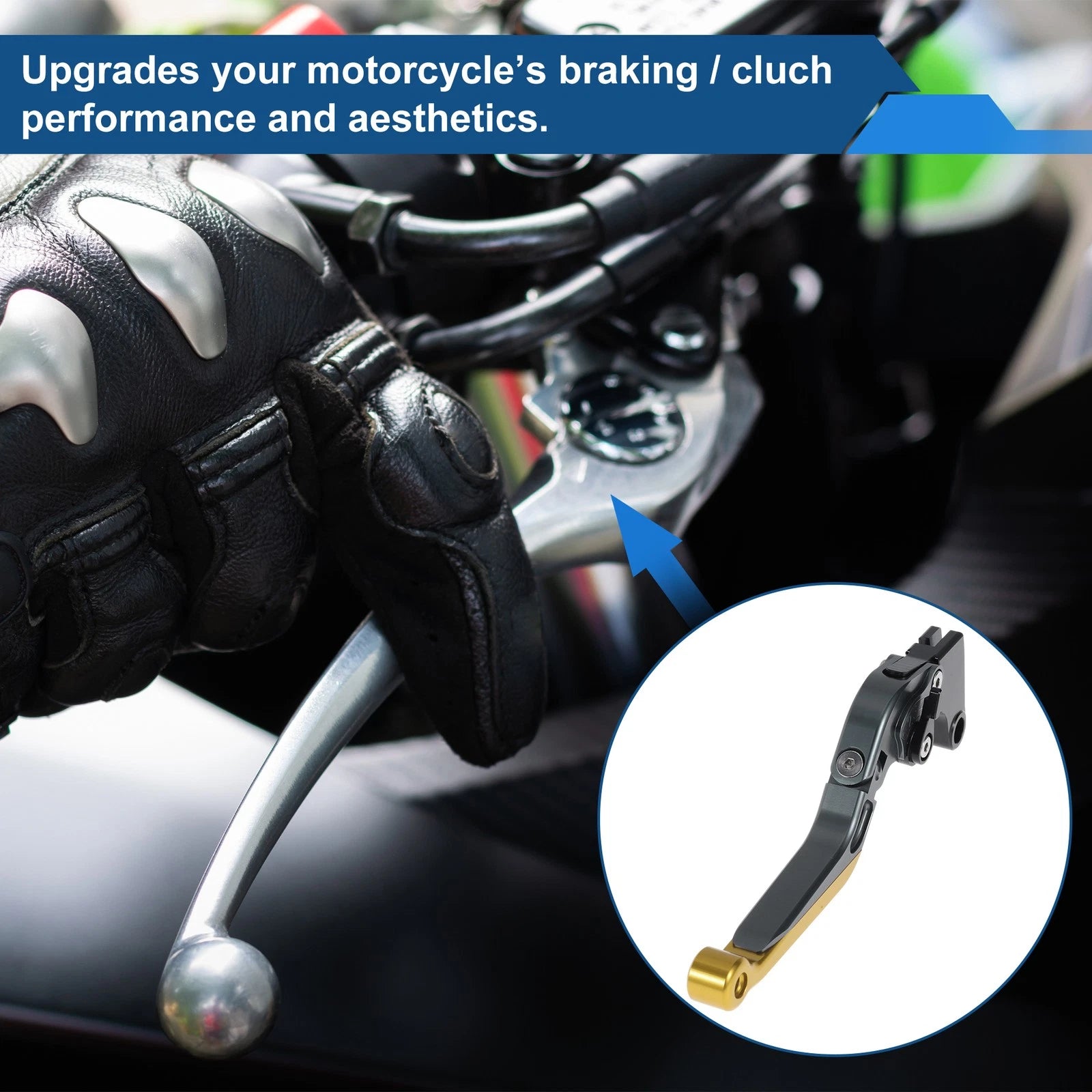 Adjustable Brake Clutch Lever for Honda CBR600RR (2003–2016) Titanium Gold Tone