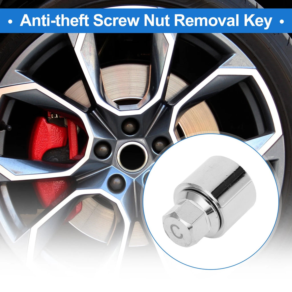 Type C Wheel Lock Lugnut Antitheft Key Socket for Skoda VW 