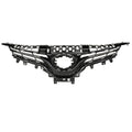 Replacement Gray Gloss ABS Plastic Front Upper Grille w/Emblem Hole