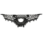 Replacement Gray Gloss ABS Plastic Front Upper Grille w/Emblem Hole