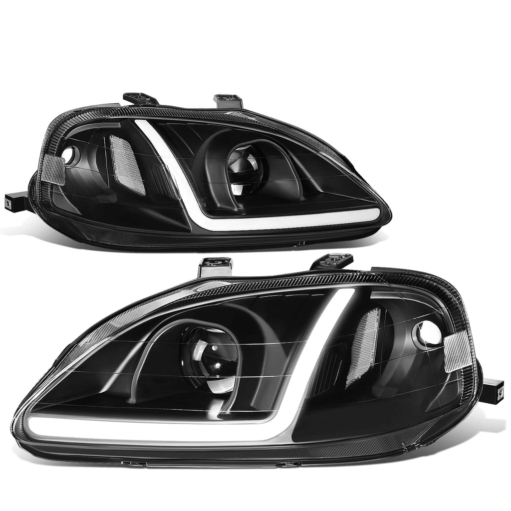 LED DRL Projector Headlight Lamps for Honda Civic (1999–2000)