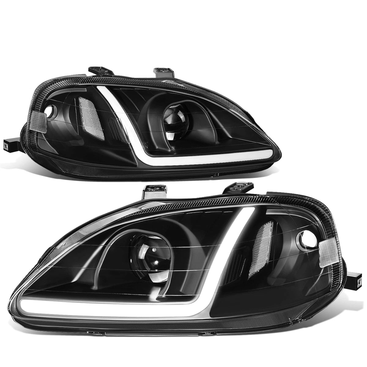LED DRL Projector Headlight Lamps for Honda Civic (1999–2000)