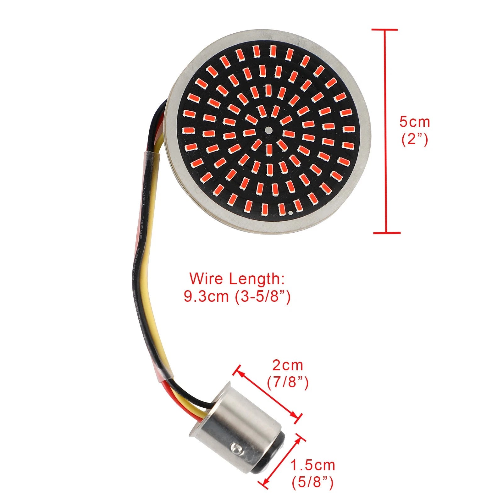 2X 1157 LED Turn Signal Light Inserts for Harley Softail Touring Dyna Sportster