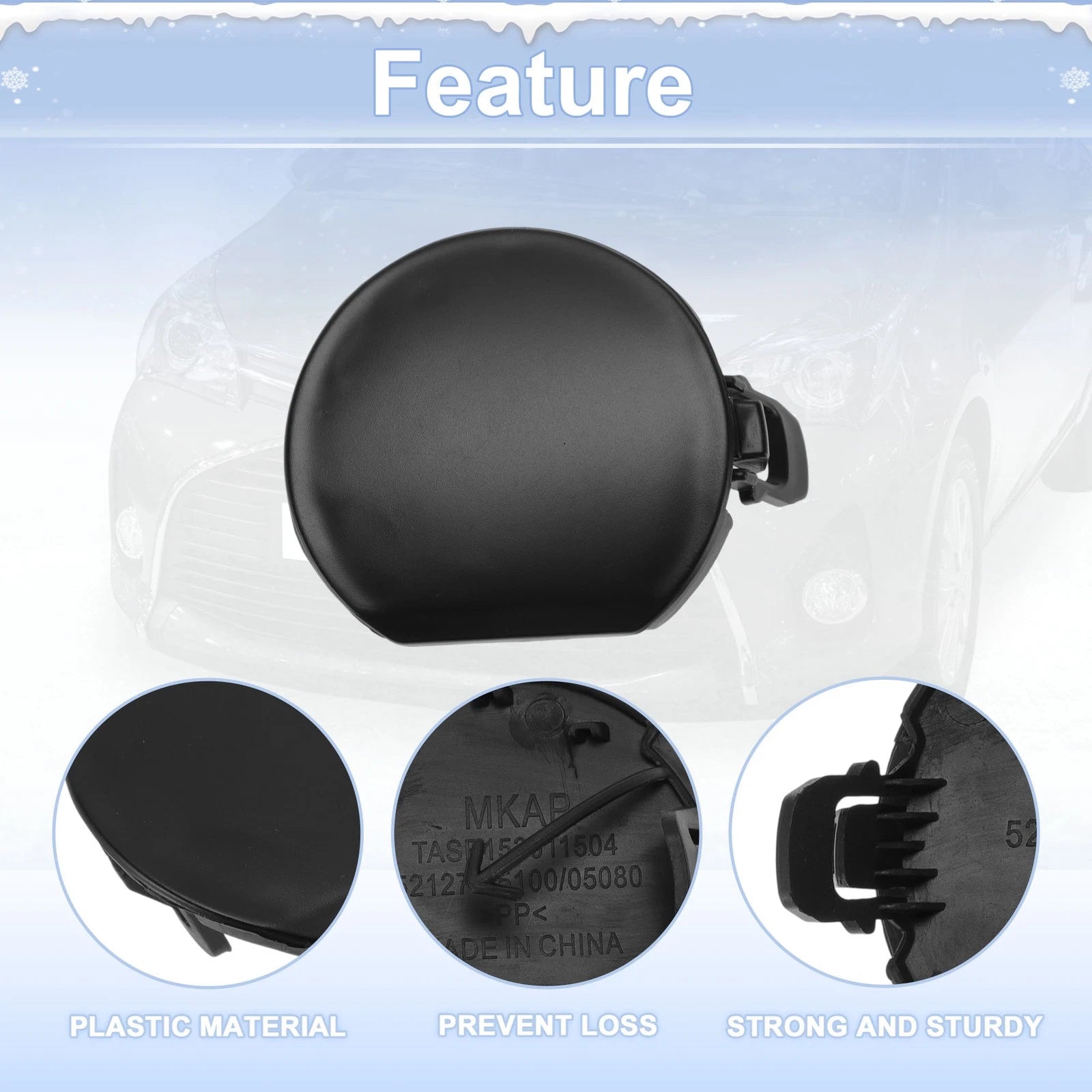 Tow Hook Cover Cap for Toyota Auris (2013–2015) No. 5212702919