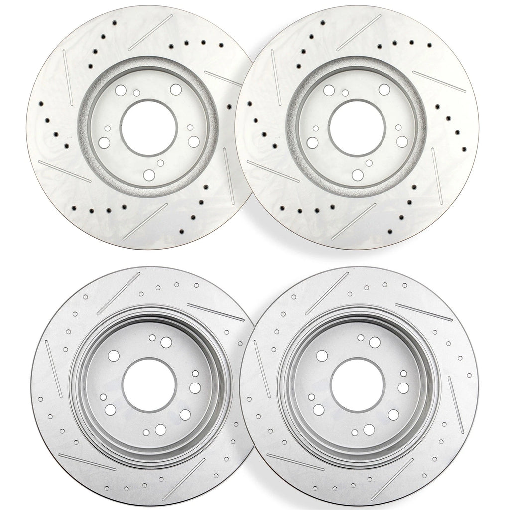Drilled Slotted Disc Brake Rotors Kit for Honda CR-V (2002–2004)