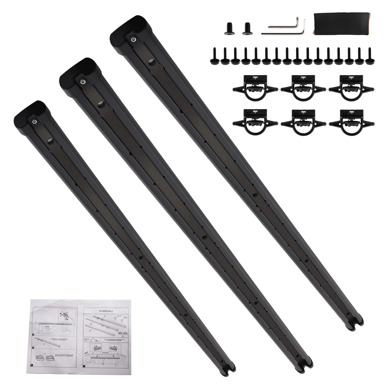 Truck Bed Rails Tie Down Rail for Jeep Gladiator JT (2020–2023) 82215956 Aluminum