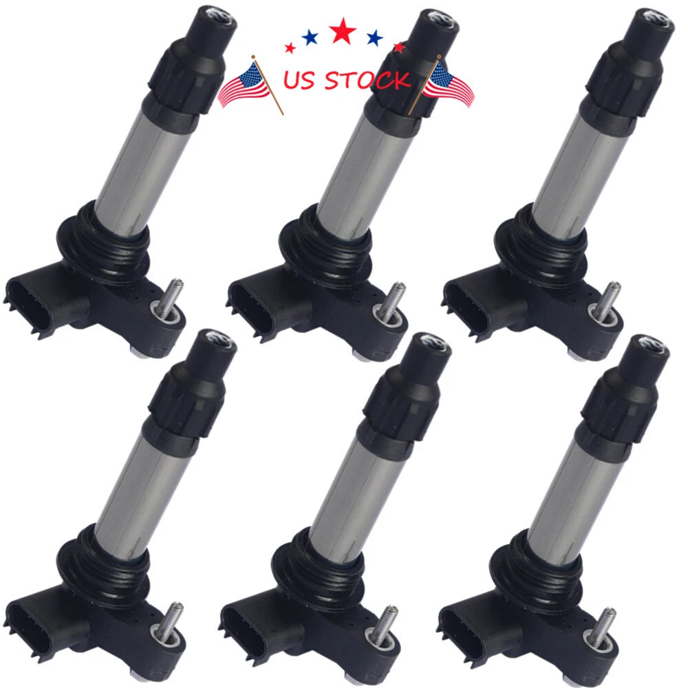 Set of 6 Ignition Coils for Buick LaCrosse, Chevrolet Camaro, CTS, Impala, Terrain, SRX (2008–2013)
