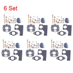 Set of 6 Carburetor Repair Kits for B & Stratton 10-16hp (394989, 243431, 243432)