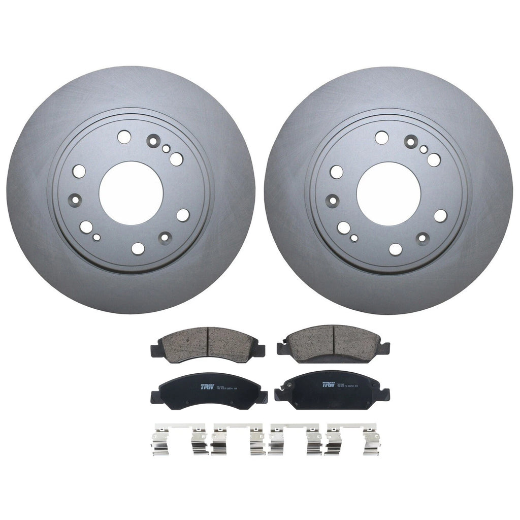 Front Brake Kit Set of 4 Disc Rotors & TRW Ceramic Pads for Cadillac Chevy GMC