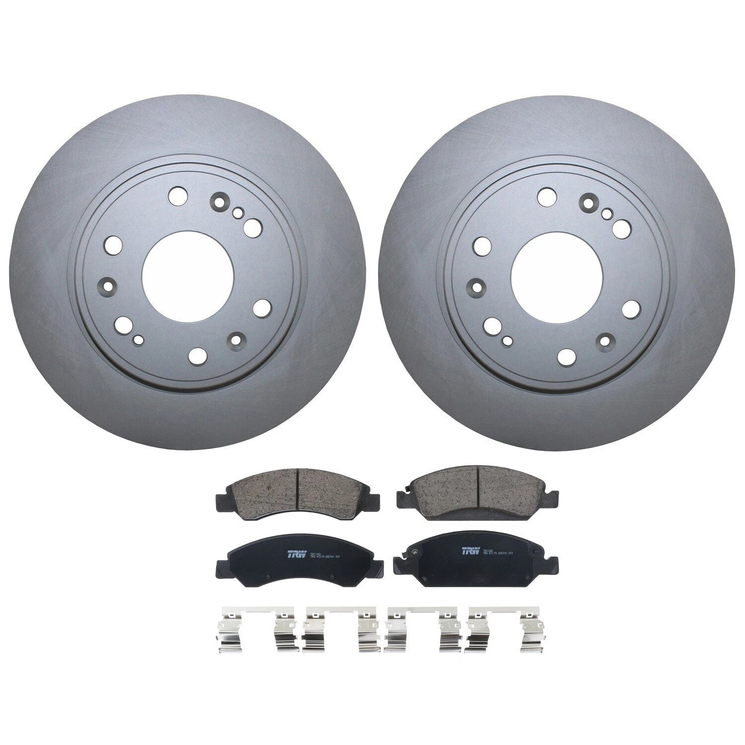 Front Brake Kit Set of 4 Disc Rotors & TRW Ceramic Pads for Cadillac Chevy GMC