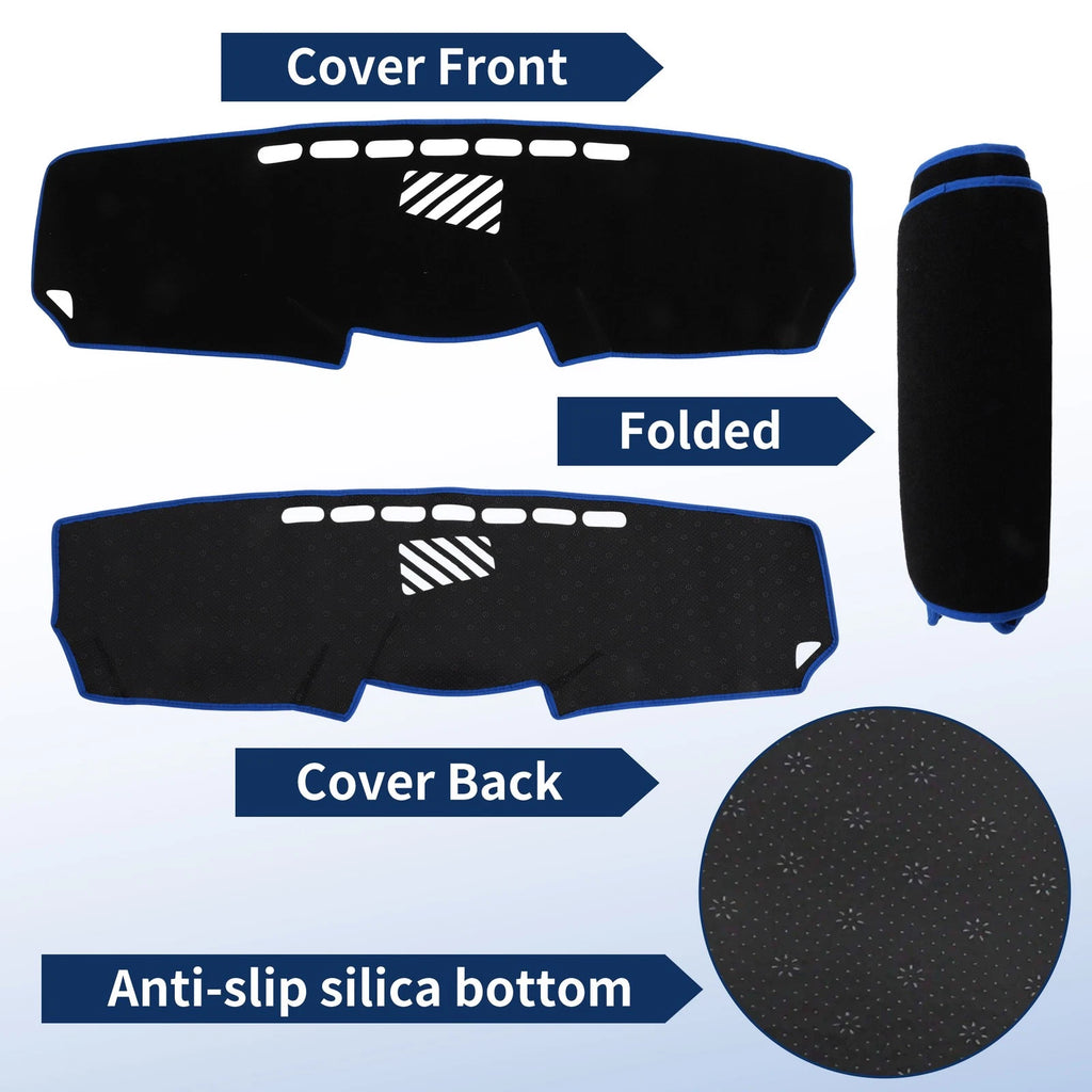 Dash Cover for Lexus IS350/IS300h/IS250 (2005–2013) Black Polyester Blue Edge