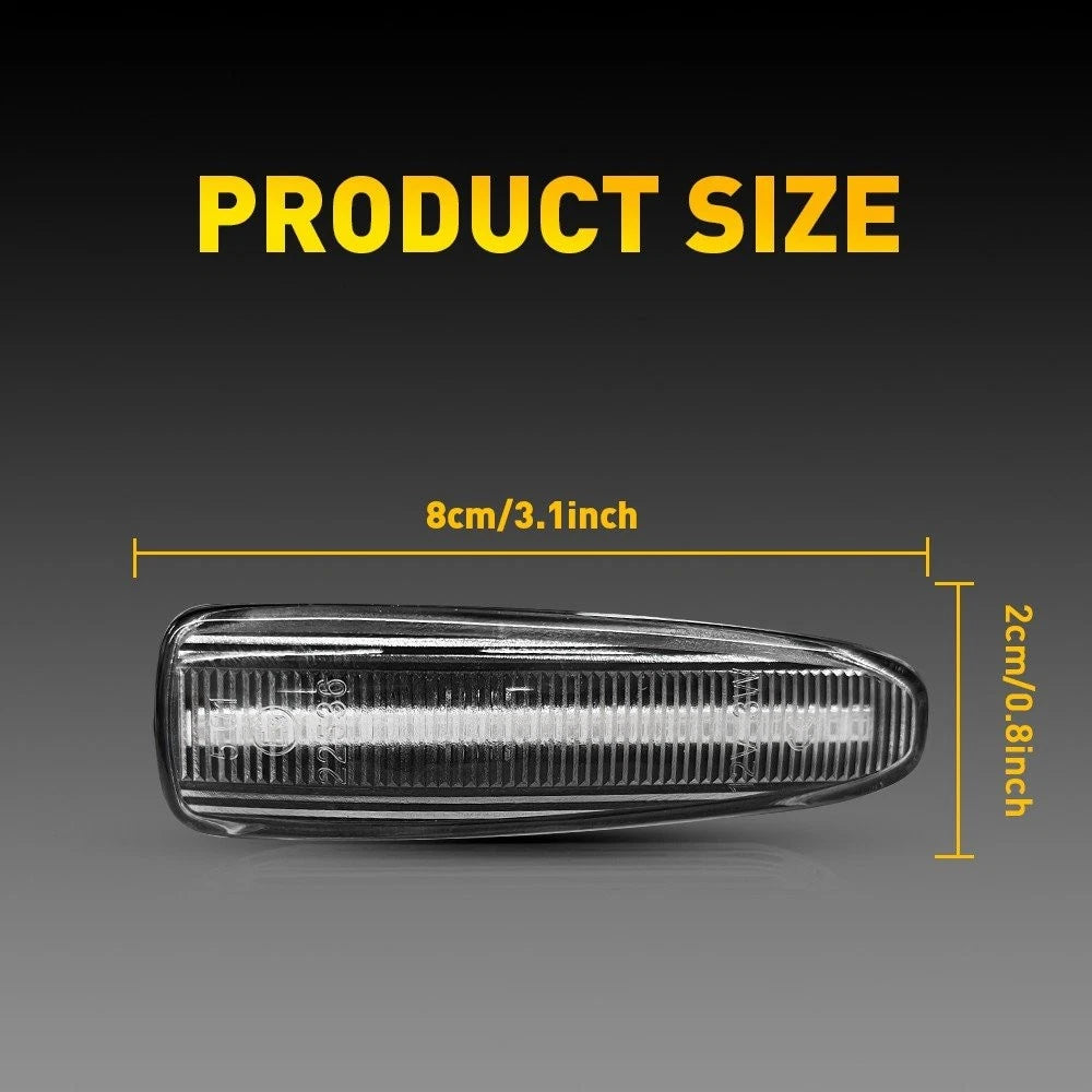 Front Amber LED Side Fender Light for Mitsubishi Outlander Lancer Mirage
