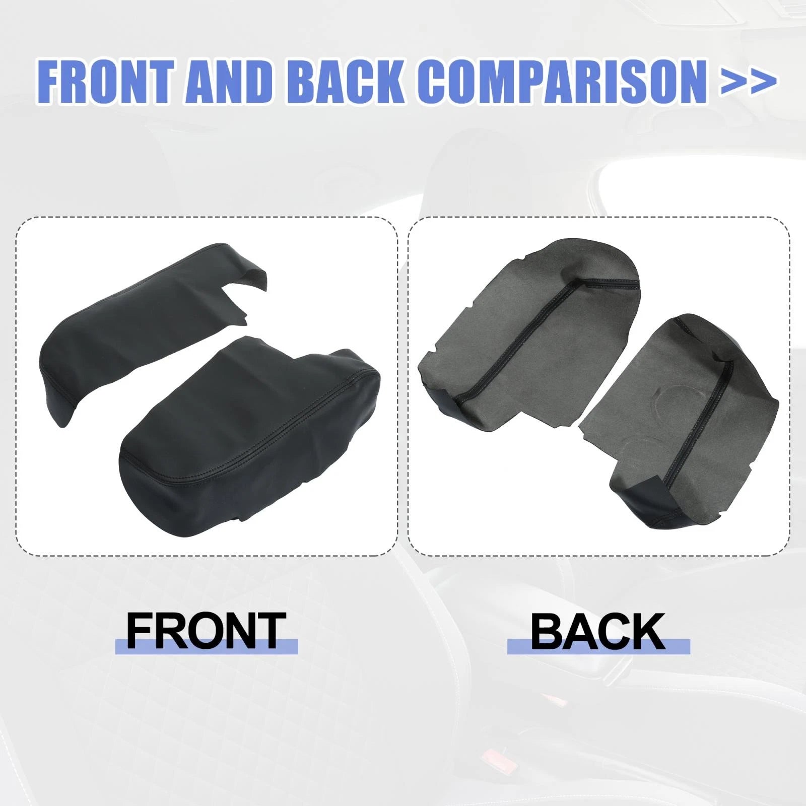 1 Pair Front Door Armrest Cover Pad for Honda Ridgeline (2006–2014) Black