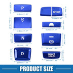 9pcs Gear Shift Panel Switch Button Cover Trim for Honda Accord (2018–2022) Blue