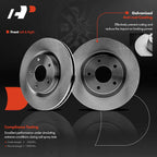 Front Disc Brake Rotor & Pad Set for Nissan Rogue (2014-2017)