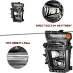 Halogen Headlight Set for Chevy Silverado 2500HD 3500HD (2024–2025)