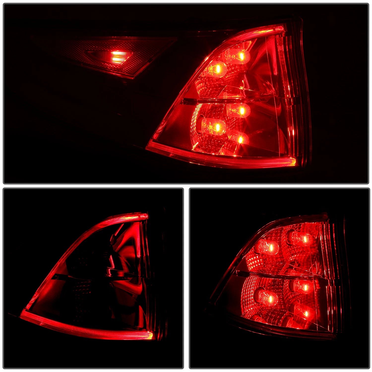 Chrome Red LED Taillight Assembly for Honda Odyssey (2018–2023)