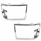 Set of 2 Chrome Headlight Trim Bezels for Ford Bronco F150 (1992–1996)