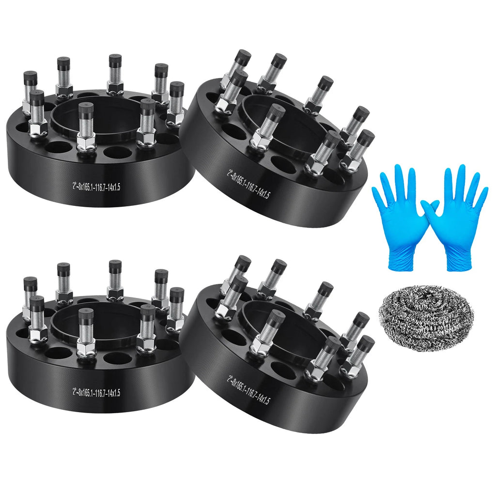 4PCS 2" Hubcentric Wheel Spacers for Hummer Chevrolet (14x1.5 116.7mm CB)