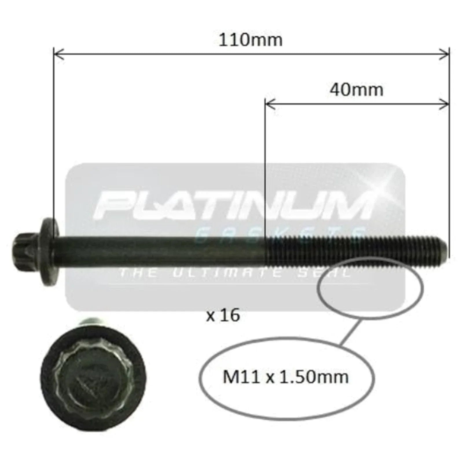 Engine Cylinder Head Bolt Set for Toyota Kluger MCU28R V6 3.3L 3MZ-FE 2003~2007
