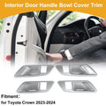 Interior Door Handle Bowl Cover Trim for Toyota Crown (2023–2024) Silver Tone