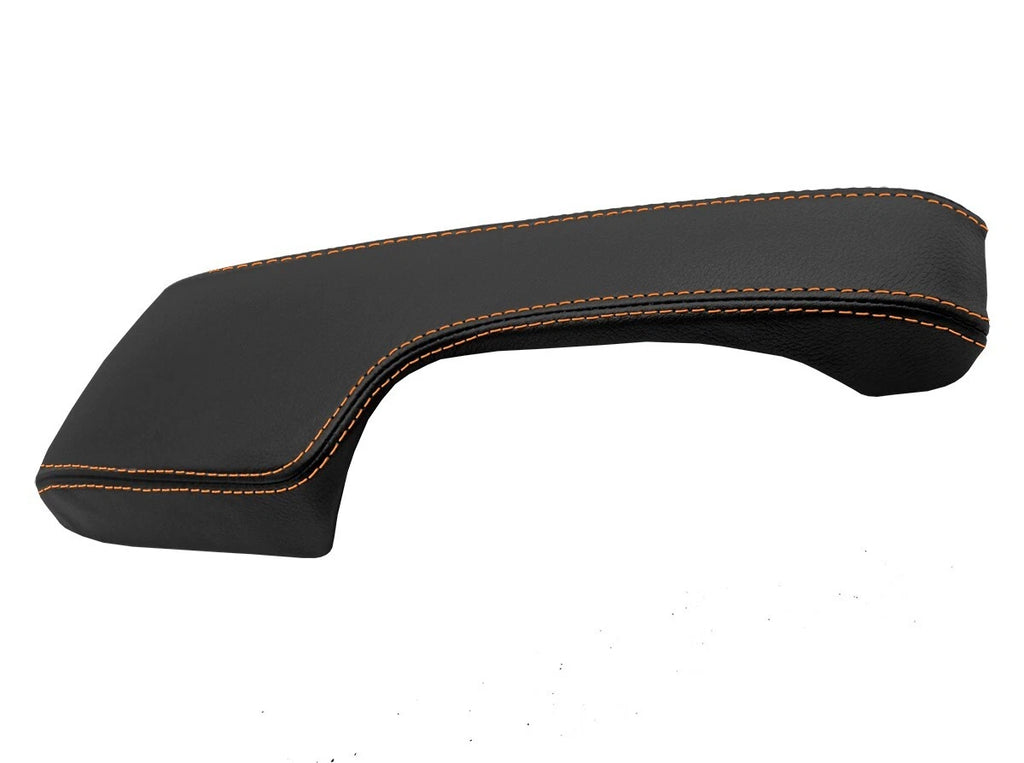 Leather Synthetic Console Armrest Cover for Honda Civic (2001–2005) Orange Stitch