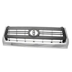 Replacement Grille with Emblem Hole for Black Chrome Plastic Sedan (2005–2015)