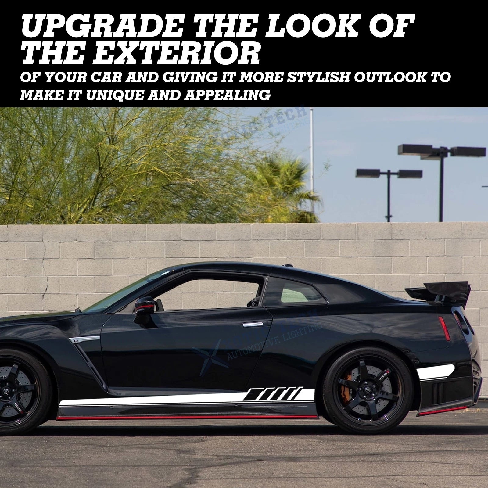 Racing Style Side Skirt Stripe Trim for Mercedes-Benz (2019-2023)
