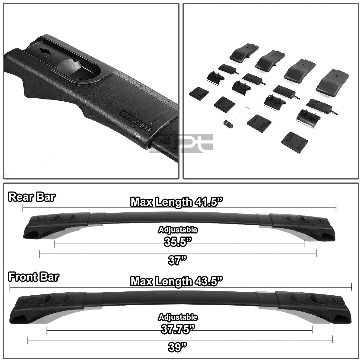 Roof Rack Cross Bar Set for Toyota Rav4 (2013–2016) OE Style Aluminum