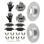 Set of 2 Rear Brake Rotors and Calipers with Pads for Pontiac Pursuit/G6 (2005–2010)