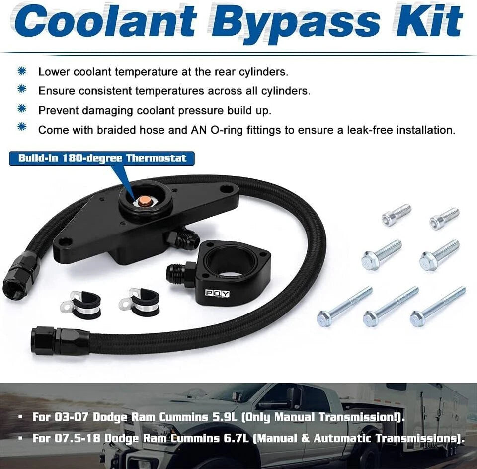 Coolant Bypass Kit for Dodge Ram 5.9L (2003–2007) & Cummins 6.7L (2007.5–2018)