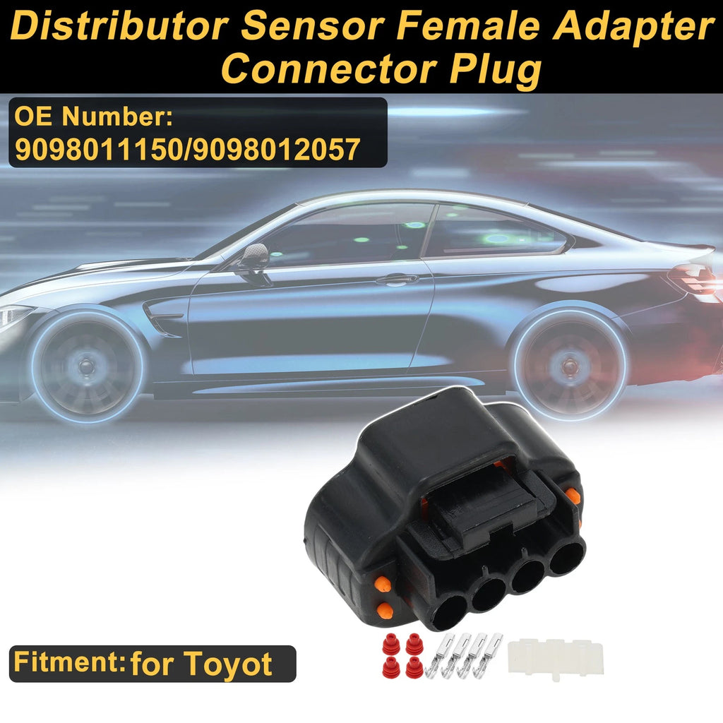 Set of 4 Pins Distributor Sensor Connector Plug for Toyota  9098011150/9098012057