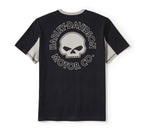 Willie G Skull Colorblock T-Shirt for Harley-Davidson (4XL)