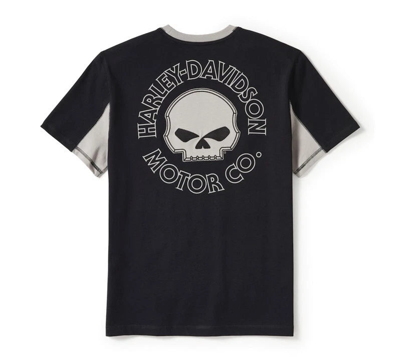 Willie G Skull Colorblock T-Shirt for Harley-Davidson (4XL)