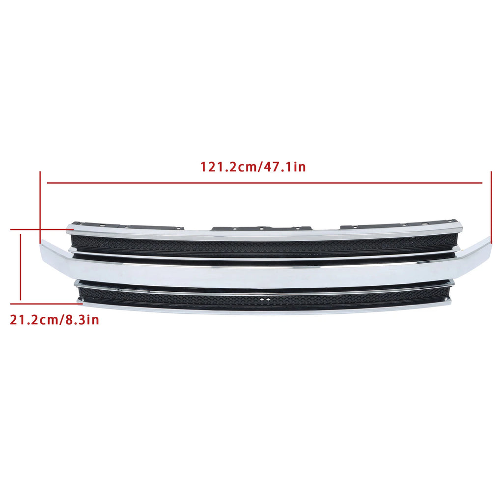 Front Upper Bumper Grille with Chrome Trim for Ford Flex (2013–2019)