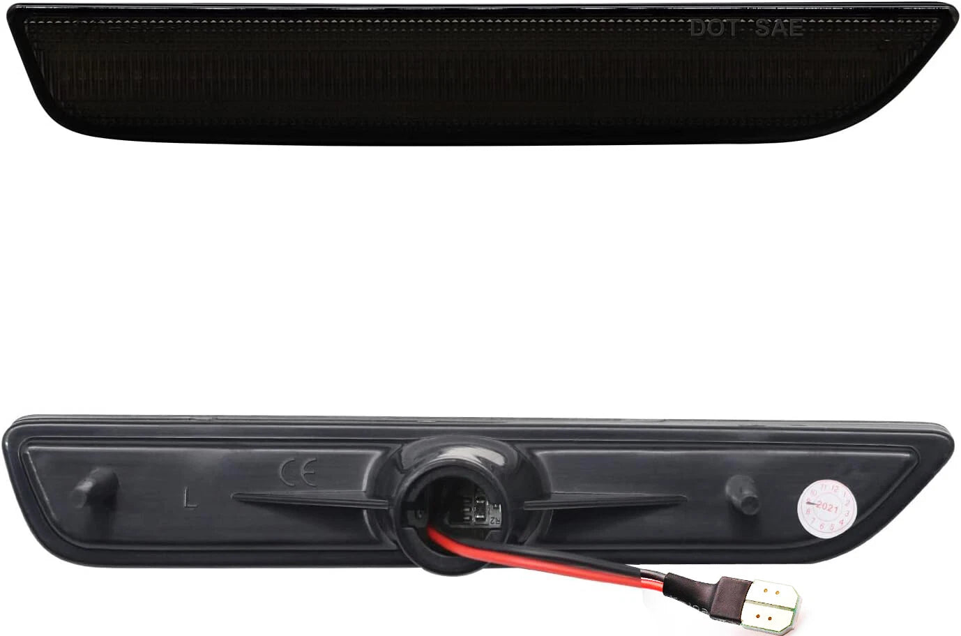 2X Smoked Lens Front Side Marker Lights Amber LED for Ford Mustang (2010–2014)